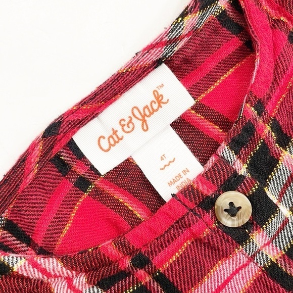 Cat & Jack toddler girls plaid long sleeve dress - Picture 3 of 3